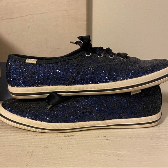 Kate Spade Keds Blue Glitter Sneaker - Picture 10 of 14